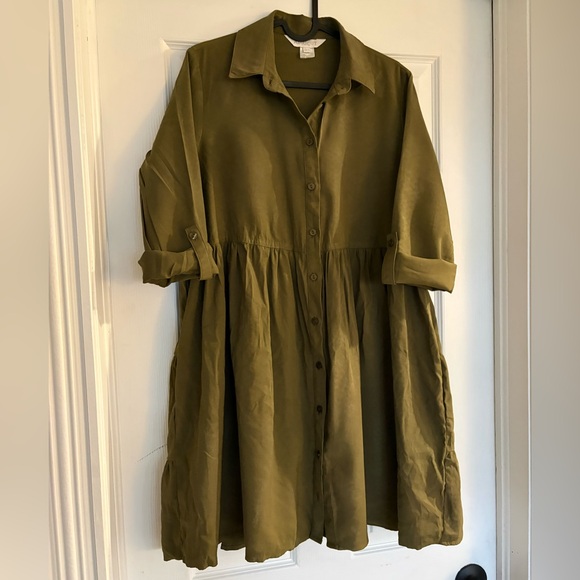 APRICOT Khaki Mini Dress - Picture 2 of 6